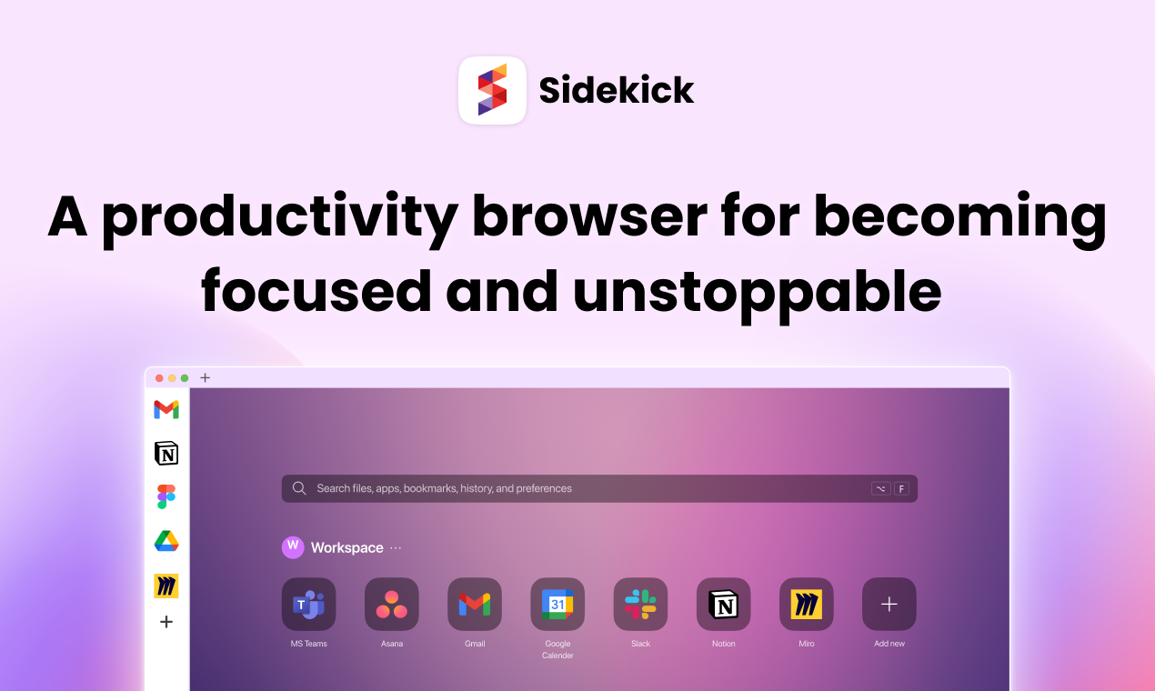 Access exclusive deals, coupons, offers and cashback on Boost Productivity with Sidekick Productivity Browser through OODLZ courtesy of Sidekick Productivity Browser.